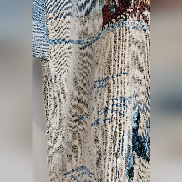 Vintage Arts Unlimited Sportswear Winter Scenic Tapestry 100% Cotton Jacket XXL - Picture 6 of 14